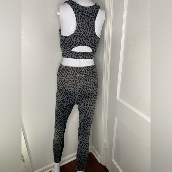 ANTHROPOLOGY ALLFENIX Leopard Print Crop Top and Leggings Set - Picture 8 of 9